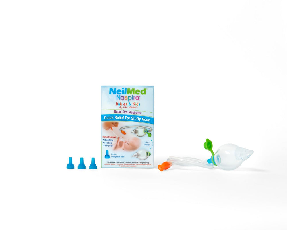 NeilMed Naspira transparent design allows easy visibility of mucus.