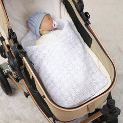Neiwech blanket ideal for car seats with breathable cotton comfort