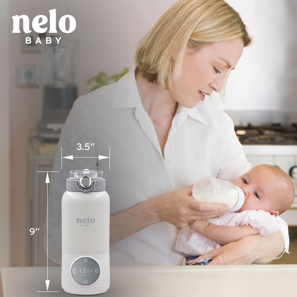NELO travel-ready warmer fits busy moms on airports and road trips