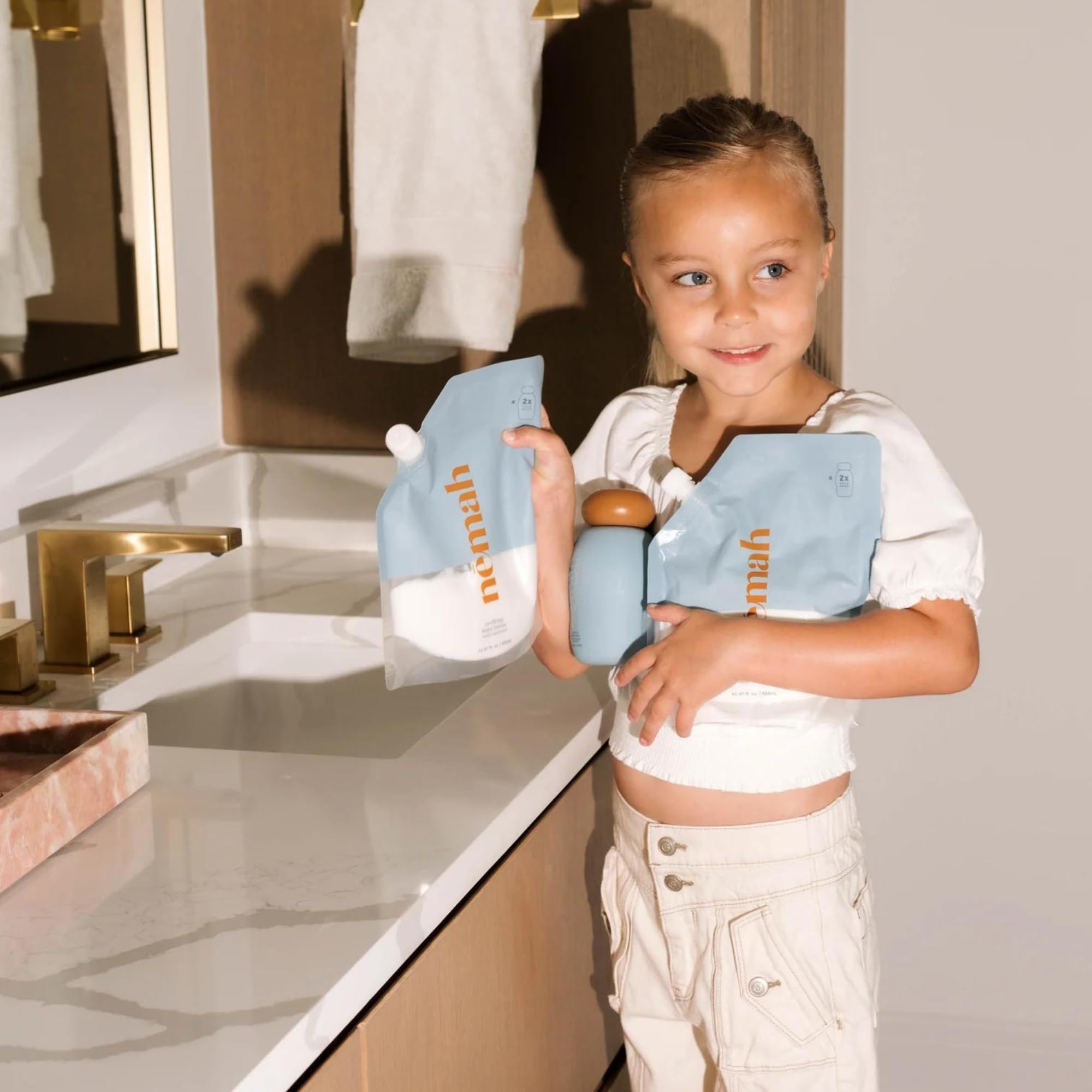Nemah Leaping Bunny vegan cruelty-free certification signals safe baby care.