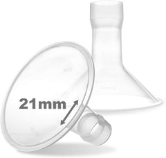 NENESUPPLY 21mm flange GentleFit packaging showcases Medela compatibility for easy setup.