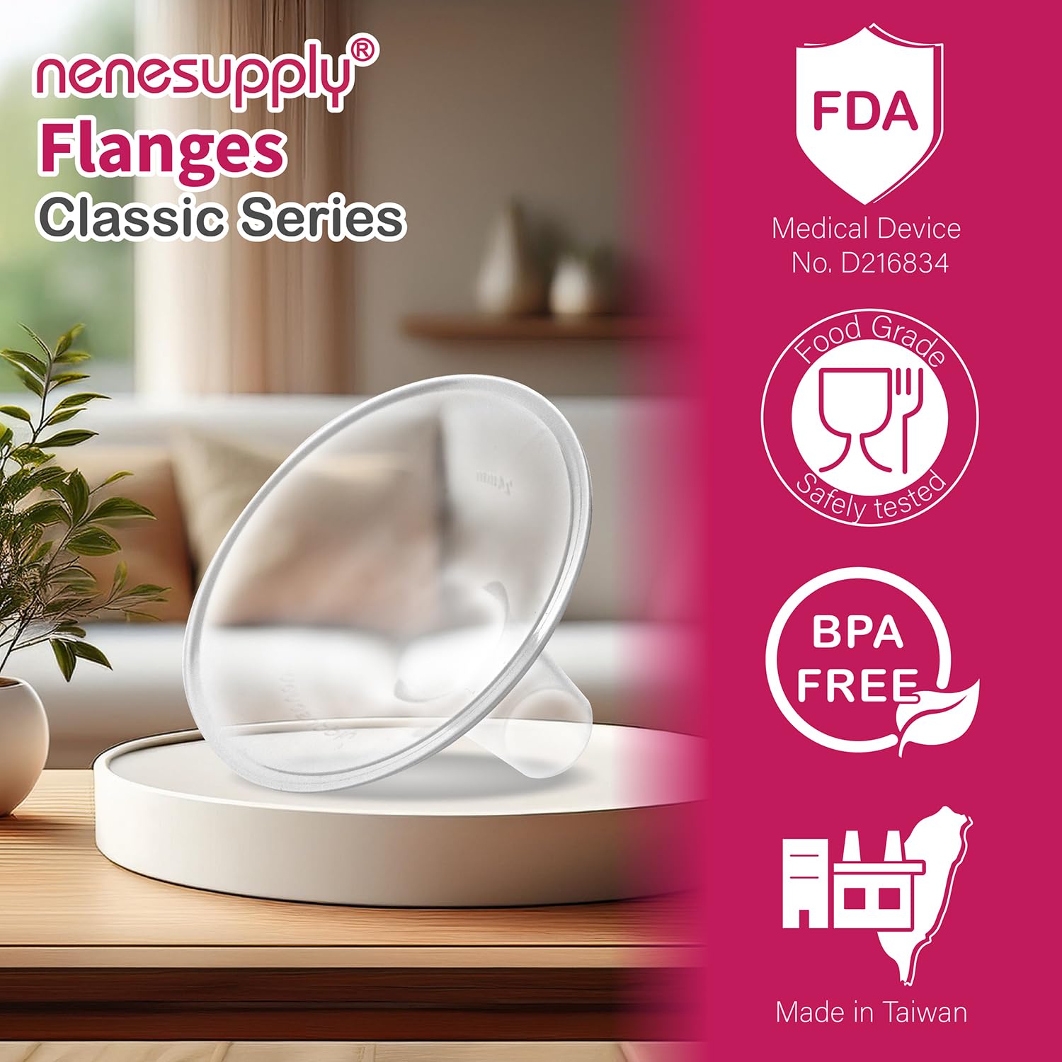 NENESUPPLY 21mm flange Long tunnel design provides improved comfort during pumping sessions.