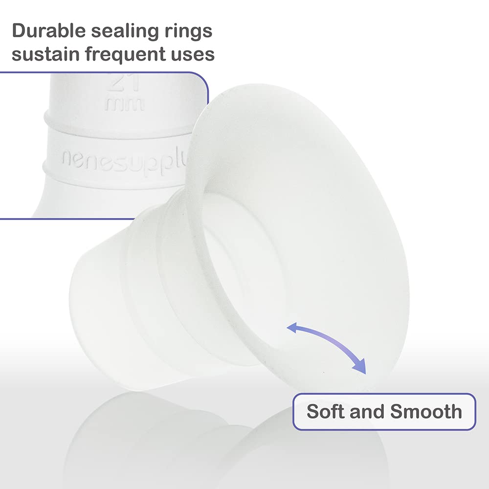 Nenesupply 2nd Gen 17mm flange inserts dishwasher-safe label emphasizes convenient cleaning.