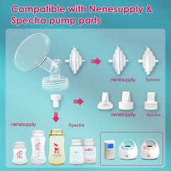 Nenesupply leak-proof bottles with caps for safe milk storage