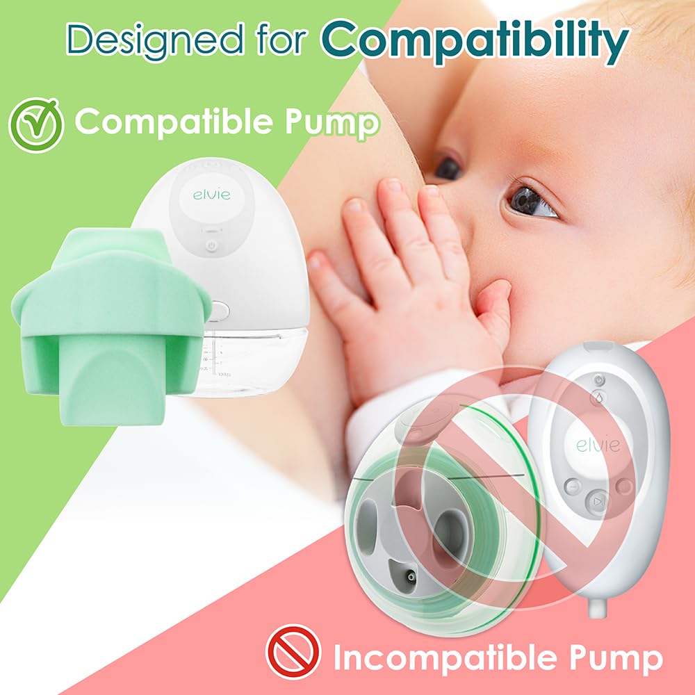 Elvie-compatible valve with silicone construction for easy installation