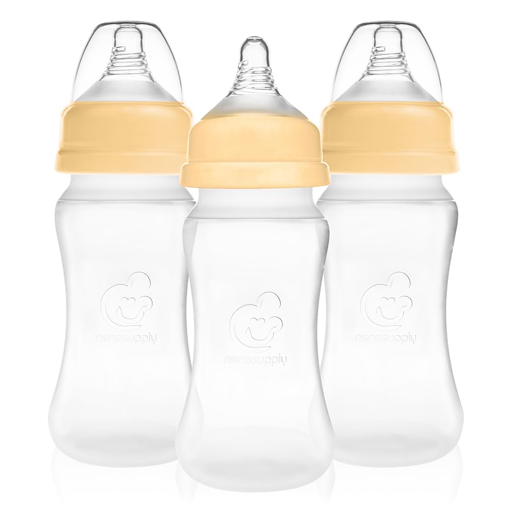 NENESUPPLY NaturalFit 8oz bottle body shown for easy filling and ergonomic grip.