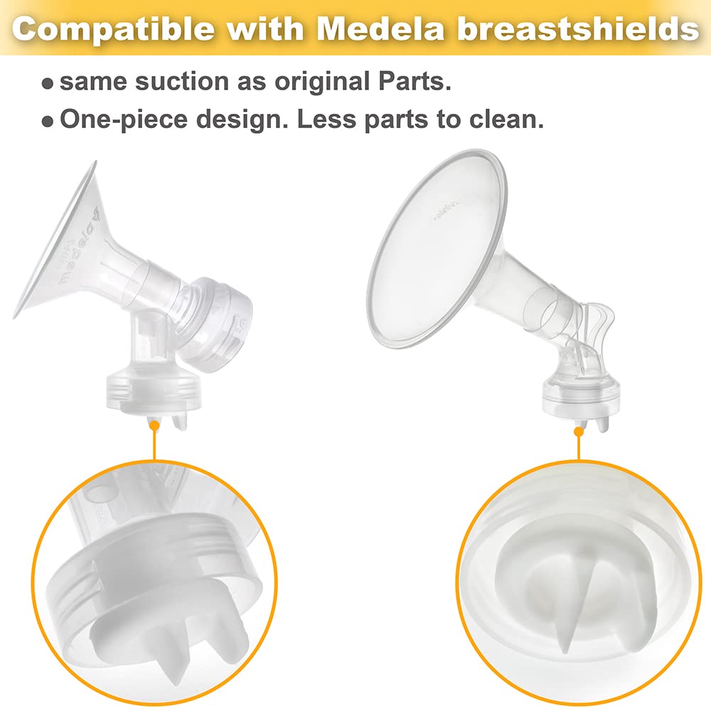 Nenesupply secure-fit valves attached to breast shields prevent valve detachment during pumping
