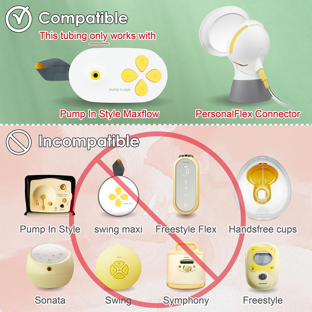 Nenesupply tubing close-up showing compatibility with Medela pump parts