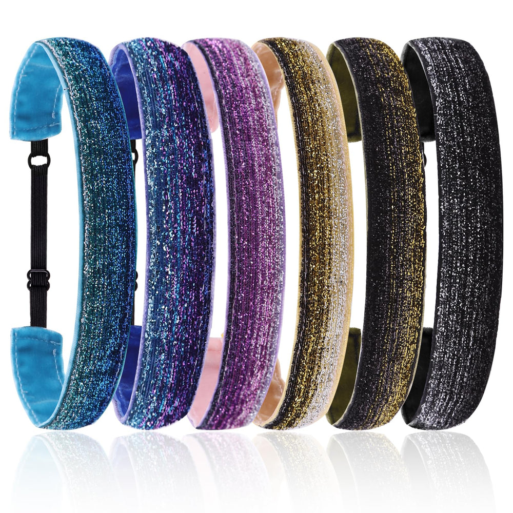 Nenjindz glitter headbands pack6 front view for coordinated party styling