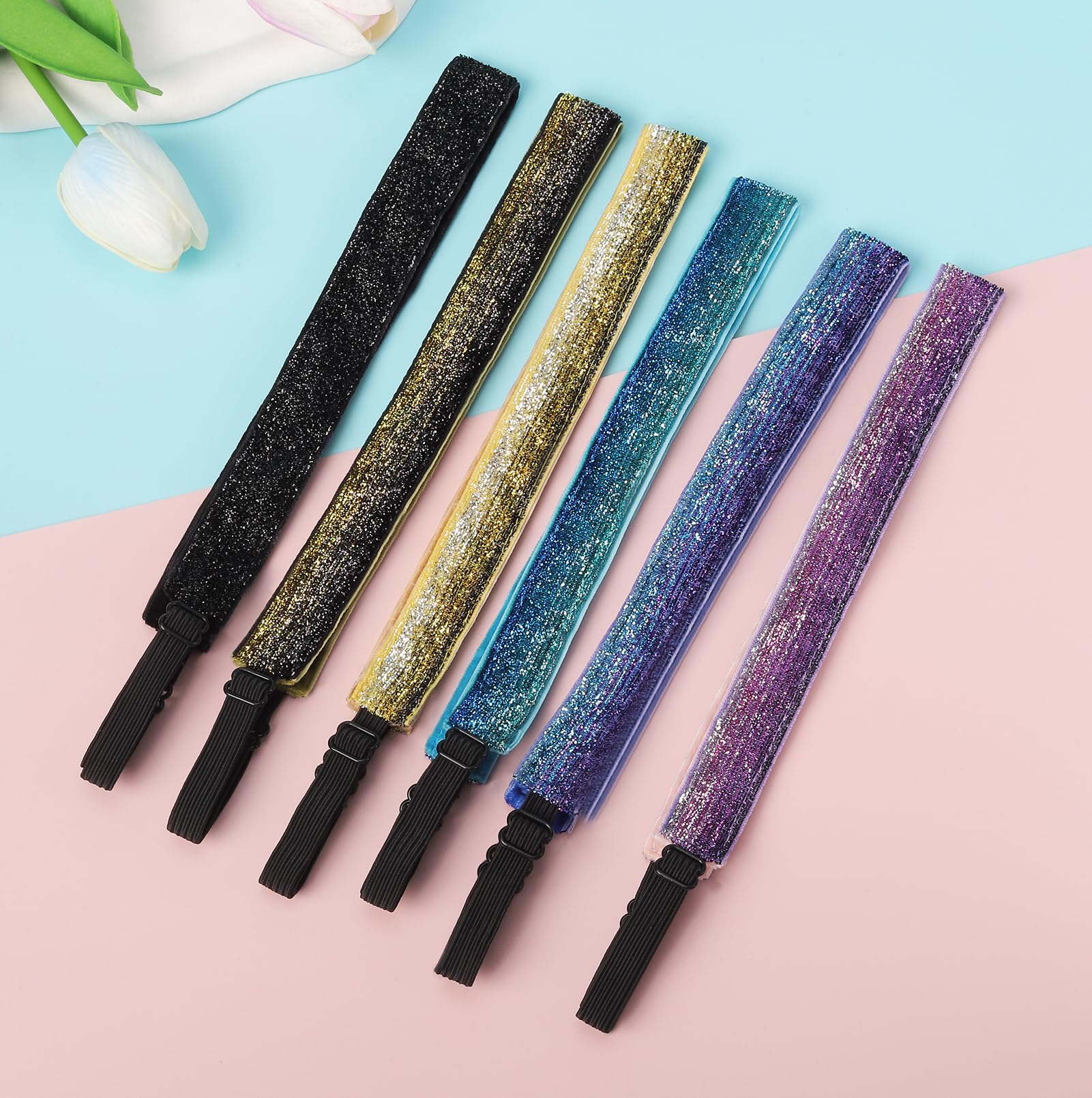 Nenjindz glitter headbands portable pack for on-the-go touch-ups