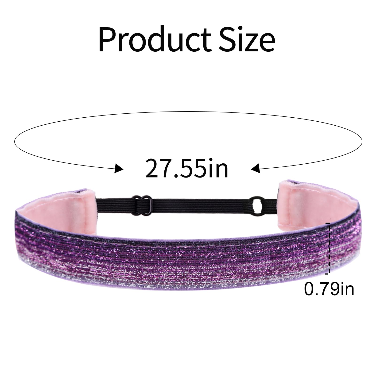 Nenjindz glitter headbands six colors for daily outfits
