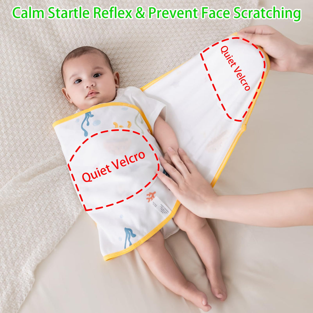 Nenolix 2-pack newborn swaddle ideal for daytime naps and easy diaper changes.