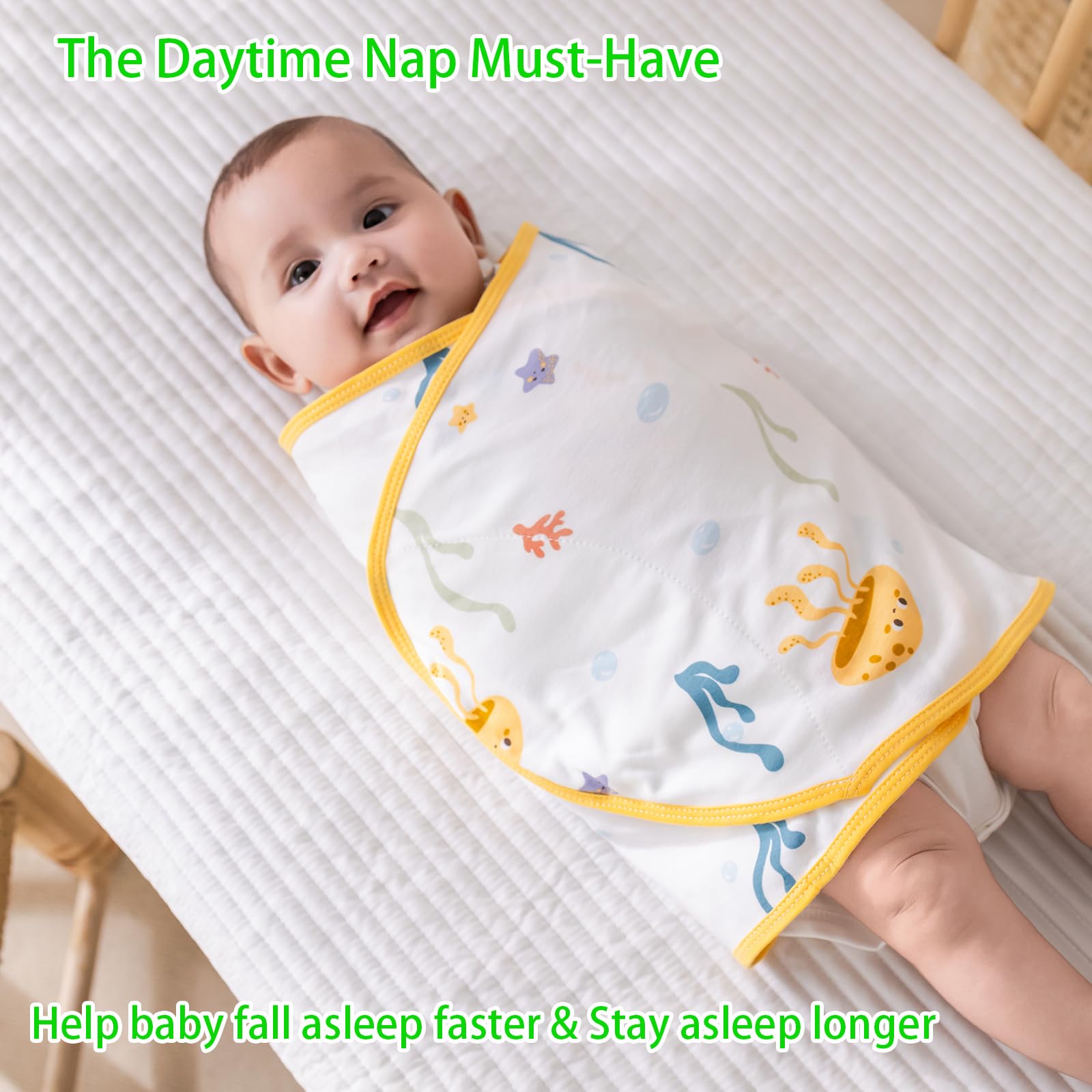 Nenolix swaddle with quiet Velcro and adjustable straps reduces wake-ups.