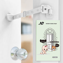 Neobay child-proof door lock strap latch enables safe cat access while keeping kids out.