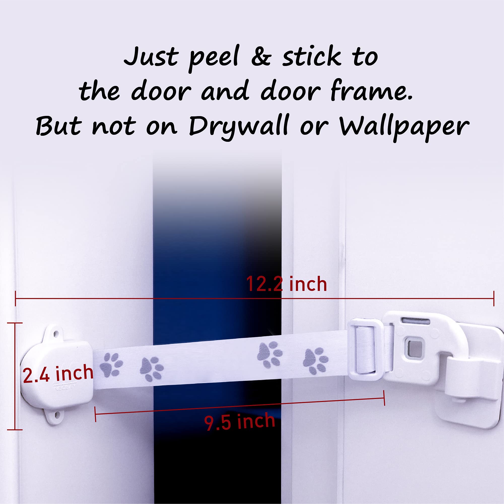 Neobay renter-friendly installation showcases door strap without permanent holes.