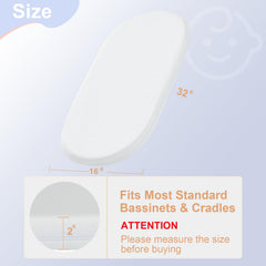 NeoBorn bassinet mattress pad cooling-gel-foam demonstrates soothing, breathable cooling for naps.