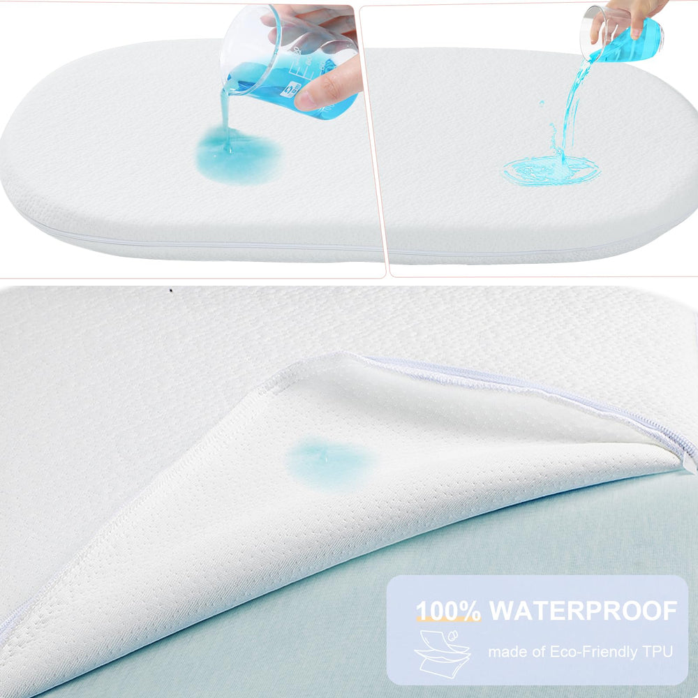 NeoBorn bassinet mattress pad fits Dream On Me Karley Bassinet for a secure, snug fit.