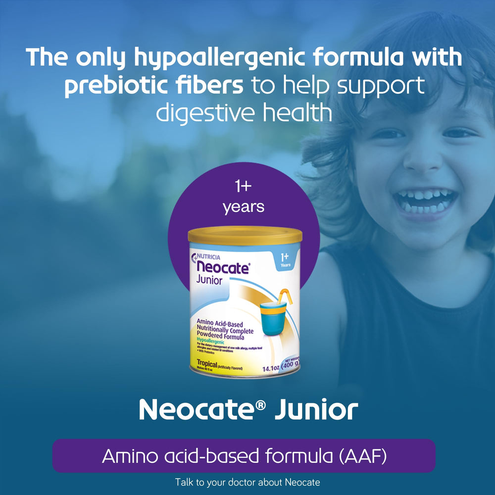 Neocate Junior tropical powder dissolves easily for quick meals