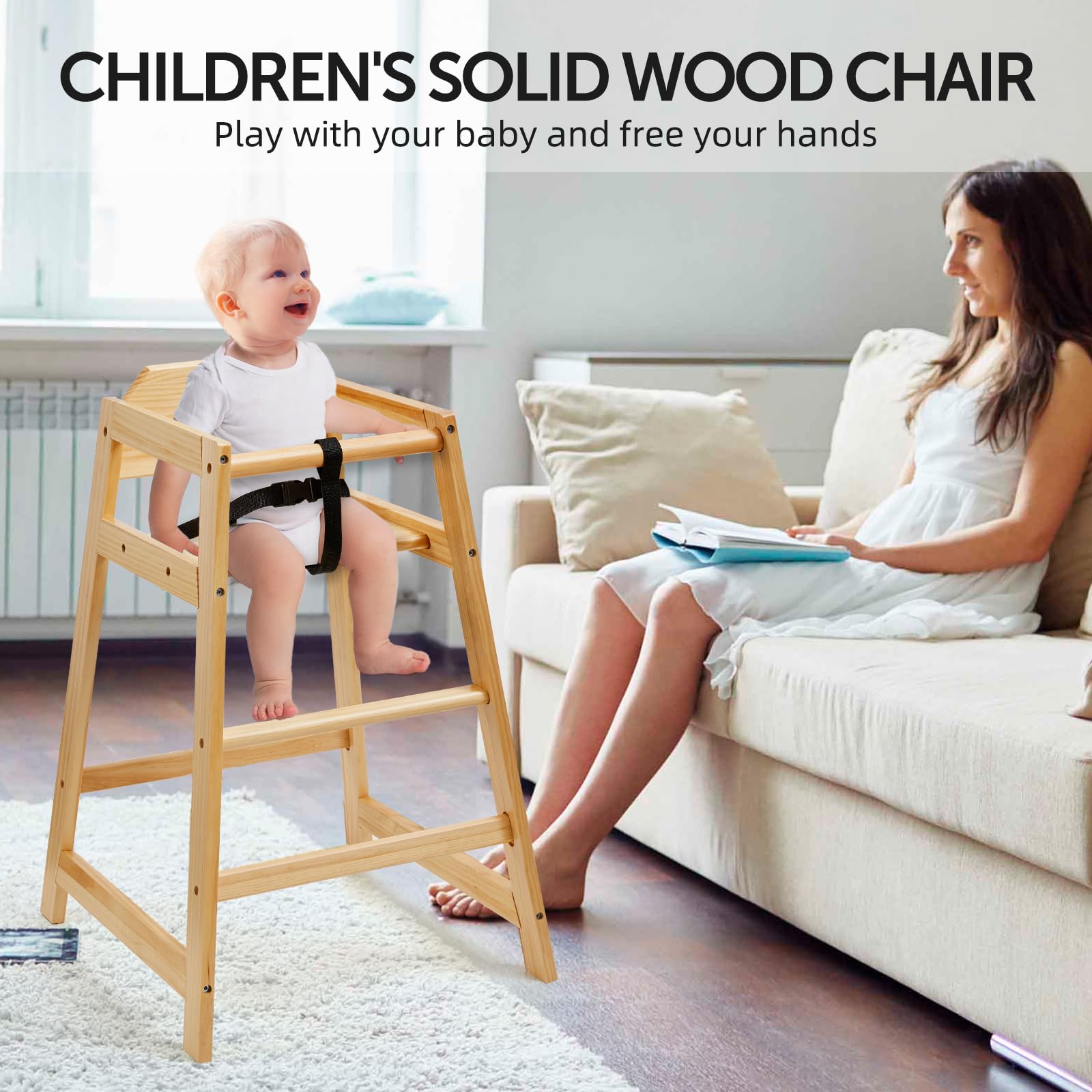 Neoflavie high chair safe dining structure with stable base
