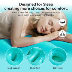Neoflavie pillow three-hole design supports belly head and arms for versatile use