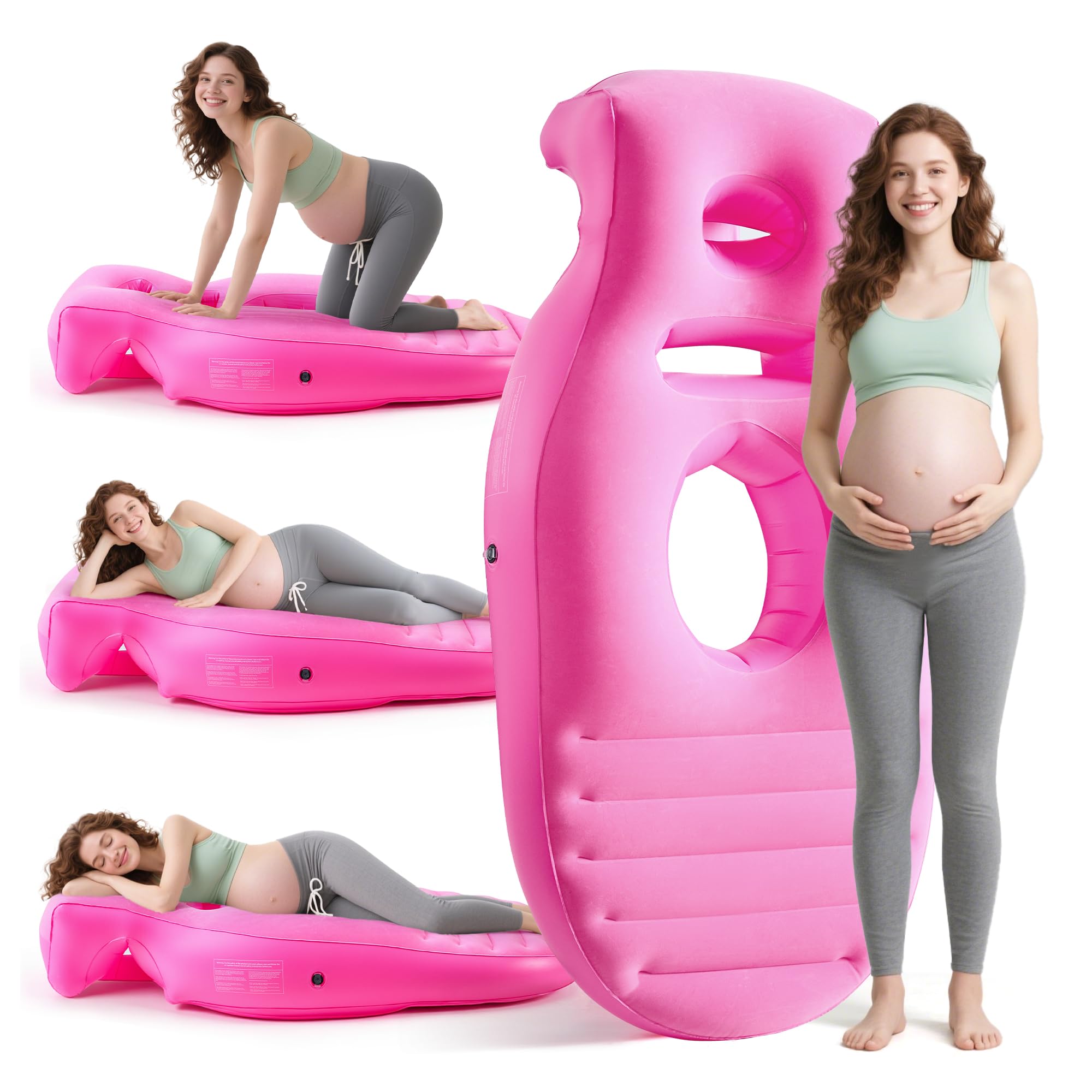 Neoflavie inflatable pillow with elevated belly support for comfortable tummy rests.