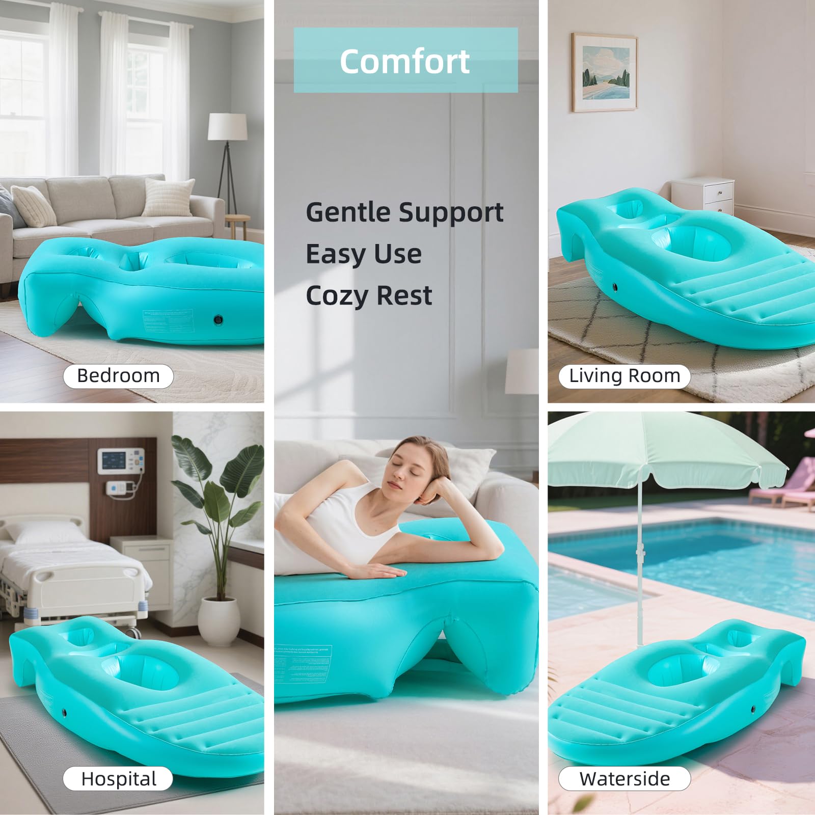 Neoflavie pillow used for massage or yoga session at home