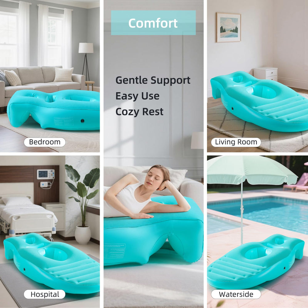 Neoflavie pillow used for massage or yoga session at home