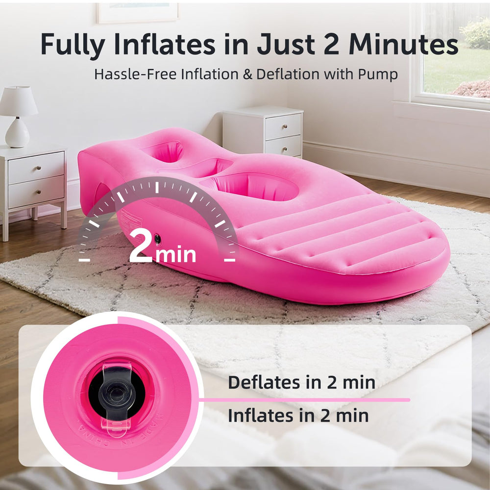 Portable and foldable Neoflavie pillow travels easily for on-the-go support.