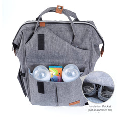 NeoTech Care diaper bag backpack gray foldable changing pad for on-the-go changes