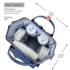 NeoTech Care blue diaper bag with foldable changing pad for quick changes away from home.