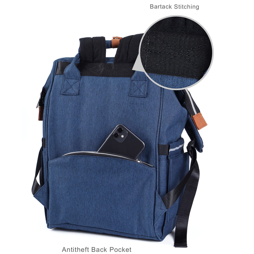 NeoTech Care diaper bag blue insulated bottle pouches keep drinks at temperature during outings.