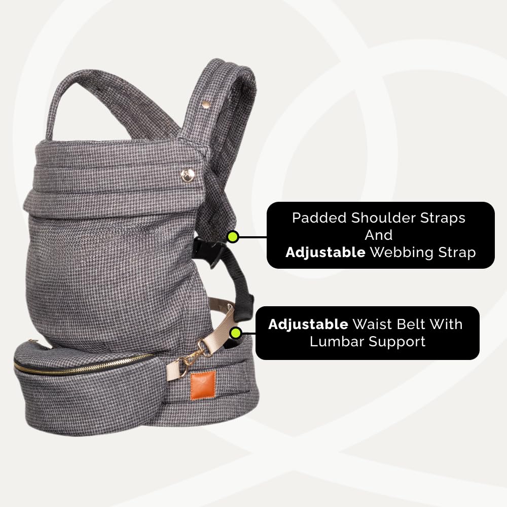 ·NEST BLANCHE· adjustable shoulder straps highlight personalized caregiver fit.