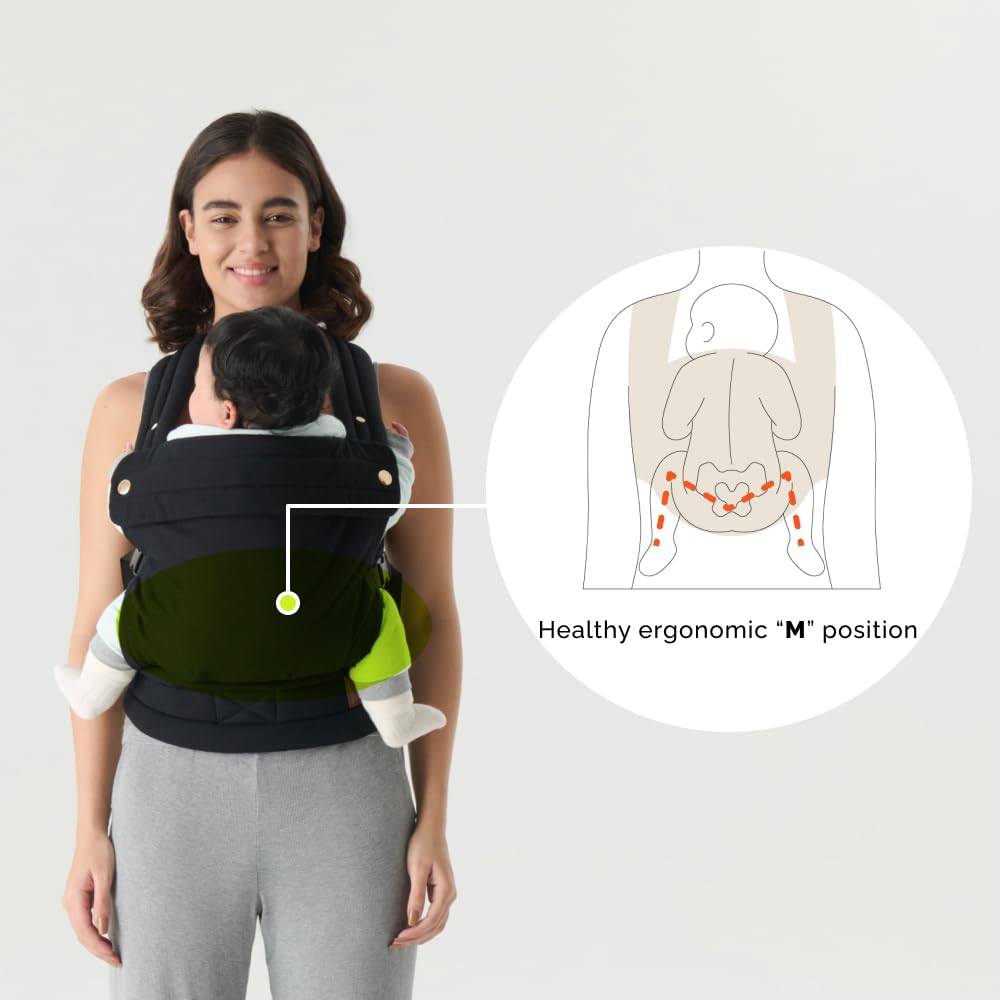 Nest Blanche baby carrier back view highlights balanced support