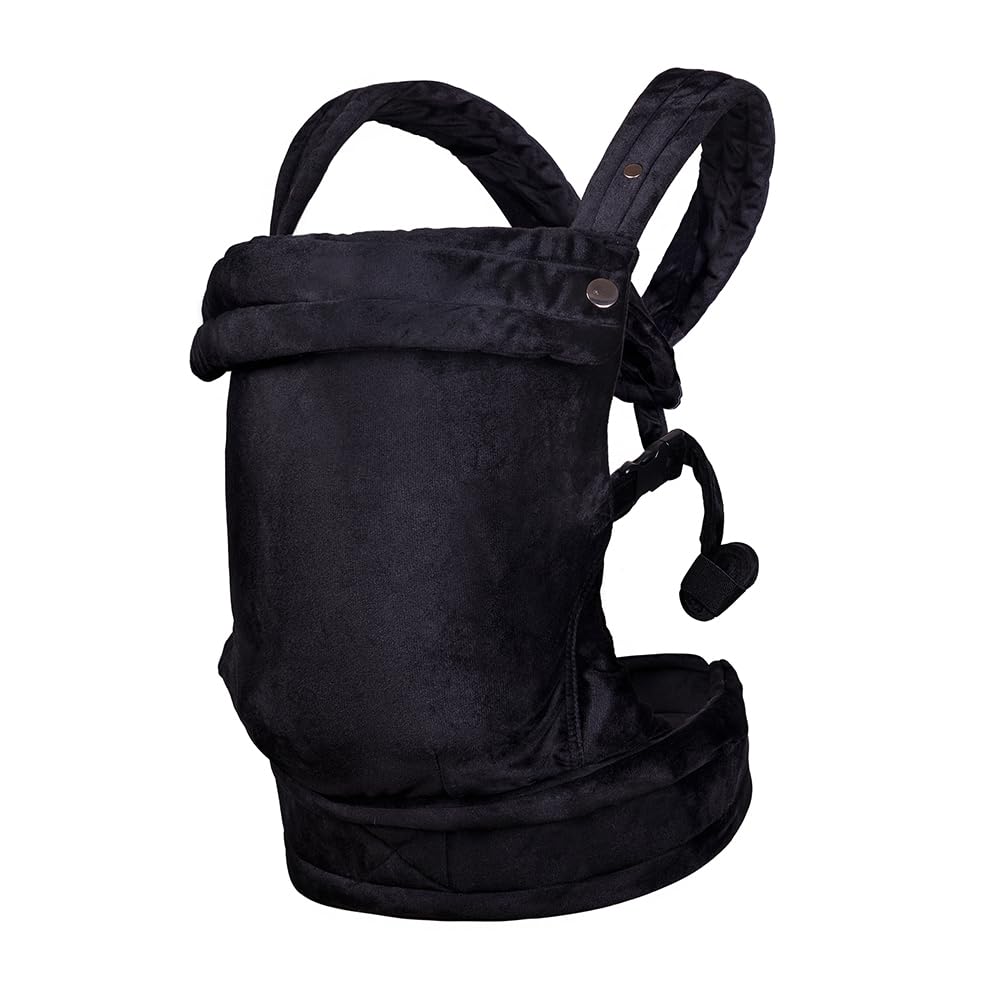 NEST BLANCHE baby carrier front-facing black supports ergonomic carrier positioning for everyday strolls
