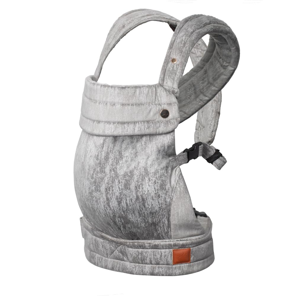 NEST BLANCHE baby carrier gray front-facing view supports ergonomic comfort for parent and baby