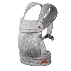 NEST BLANCHE baby carrier gray front-facing view supports ergonomic comfort for parent and baby
