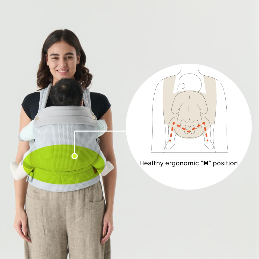 NEST BLANCHE carrier in hands-free use during daily activities.