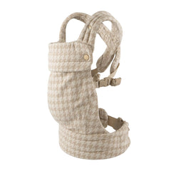 Nest Blanche baby carrier houndstooth front view for hands-free daily errands