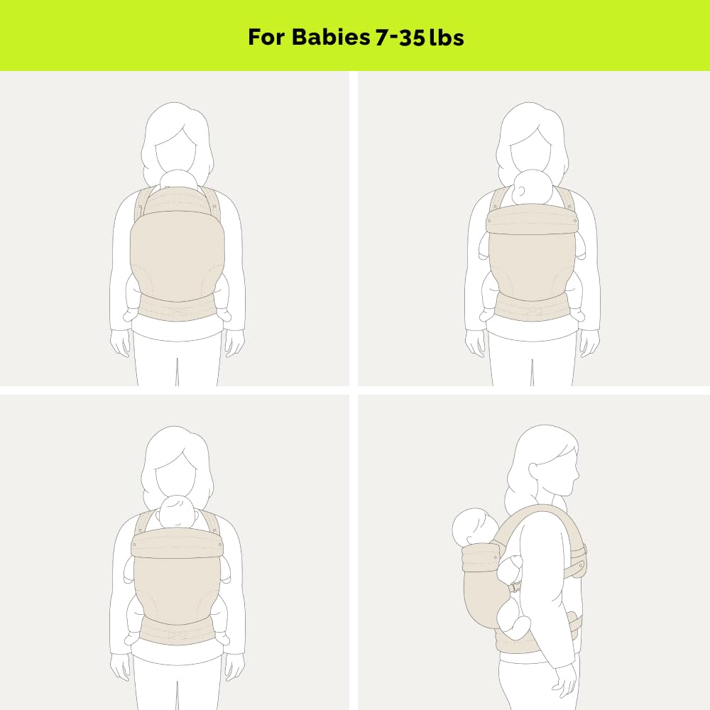 Nest Blanche carrier x-shaped back shows even weight distribution and strain reduction