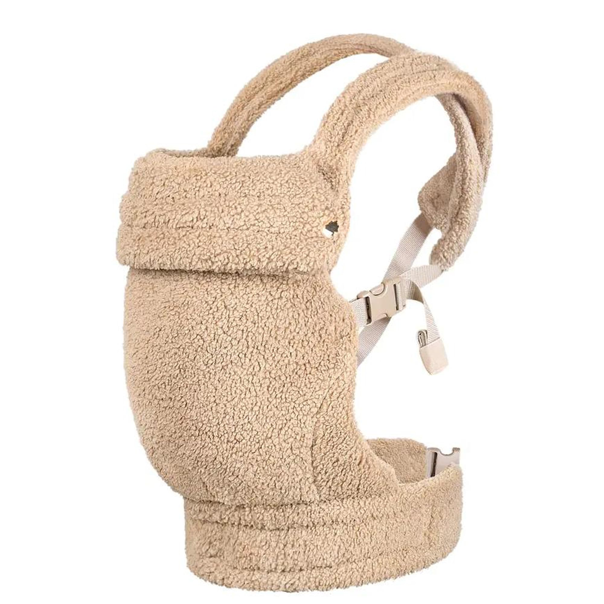 Nest Blanche ergonomic baby carrier front view showcases soft fabric for comfortable all-day wear.