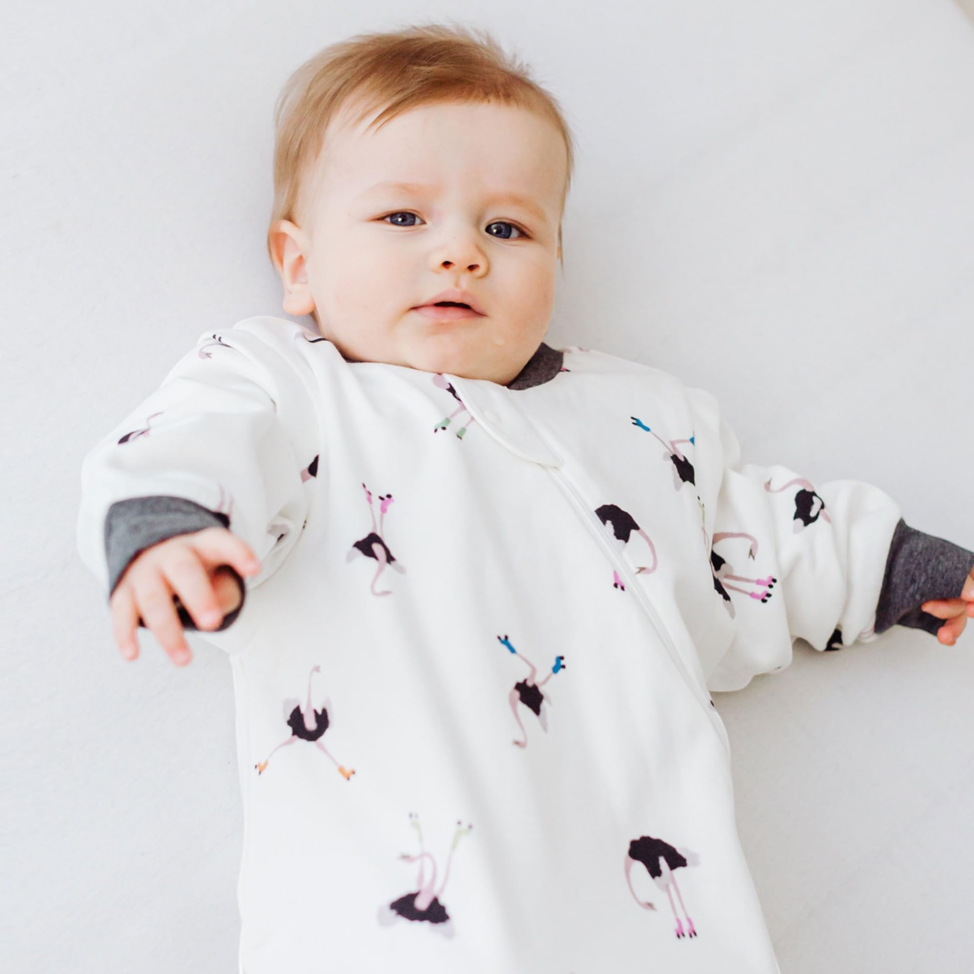 Nest Designs sleep bag zipper with flap for easy diaper changes