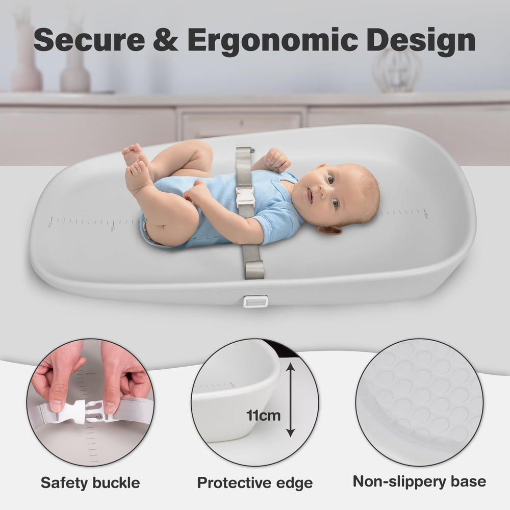 Nest Mello changing pad with non-slip bottom stays secure on tables.