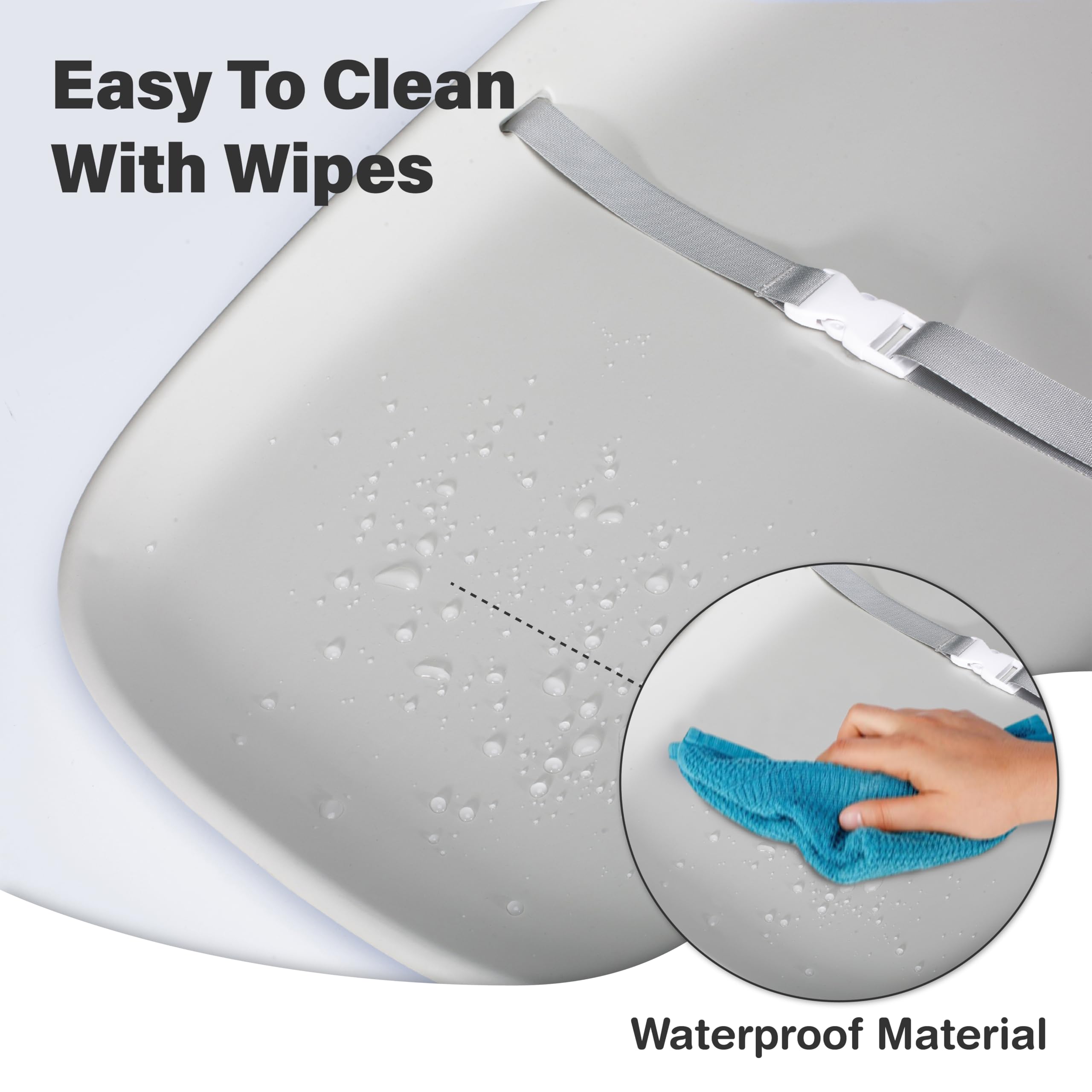 Nest Mello changing pad with non-slip bottom staying secure on a table
