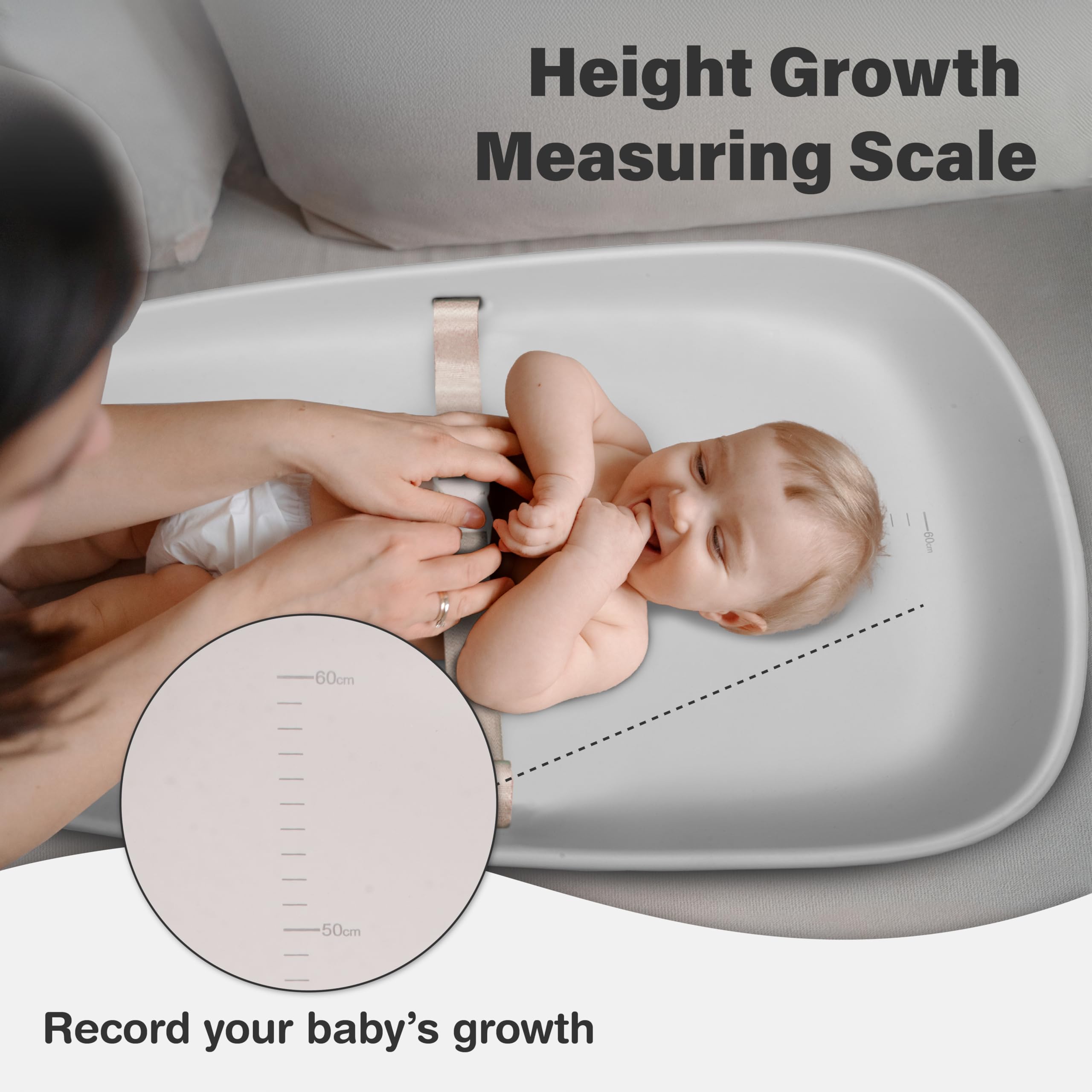 Nest Mello changing pad waterproof surface for quick cleanup after messes.