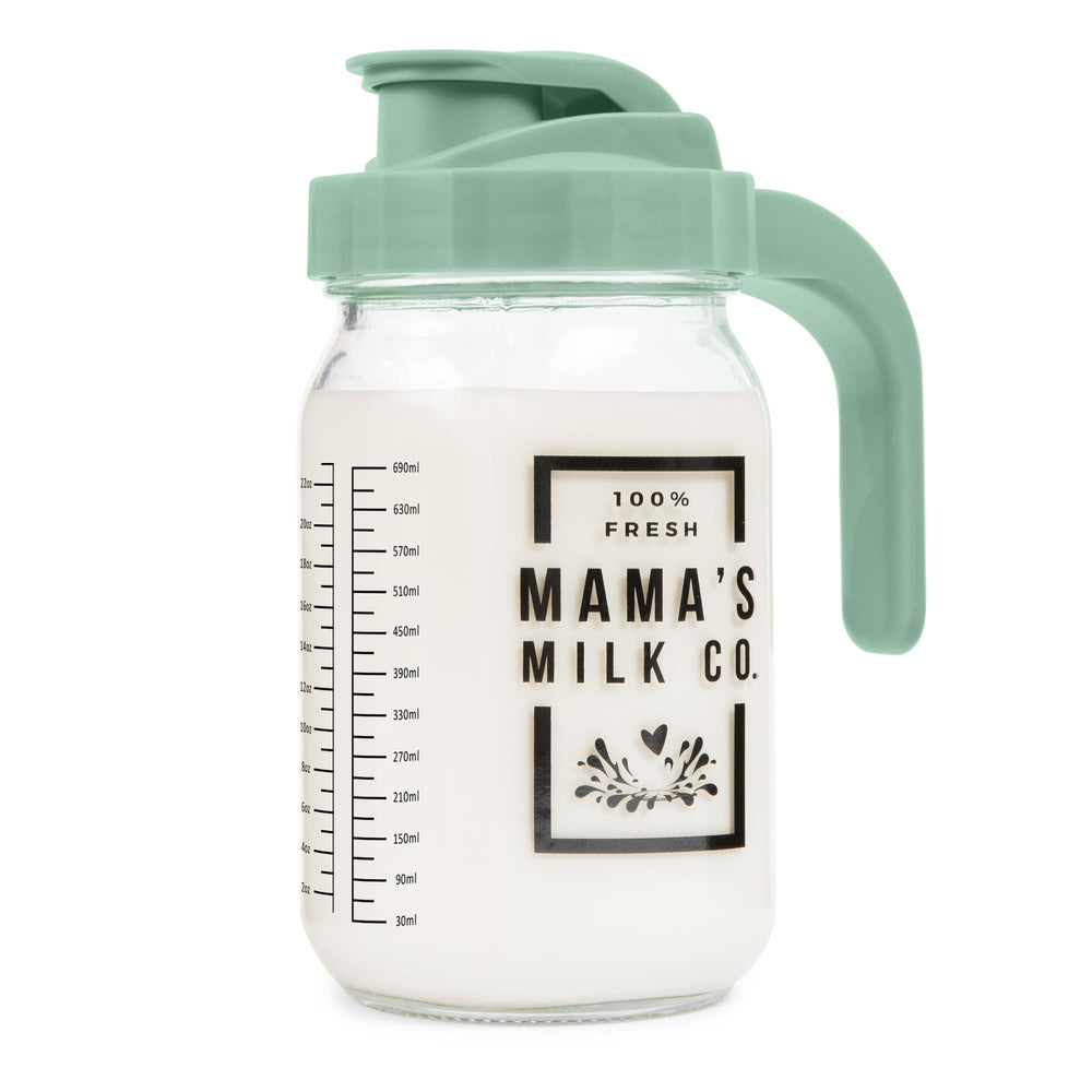 Nestberry breast milk pitcher pours smoothly for quick bottle prep and precise portioning