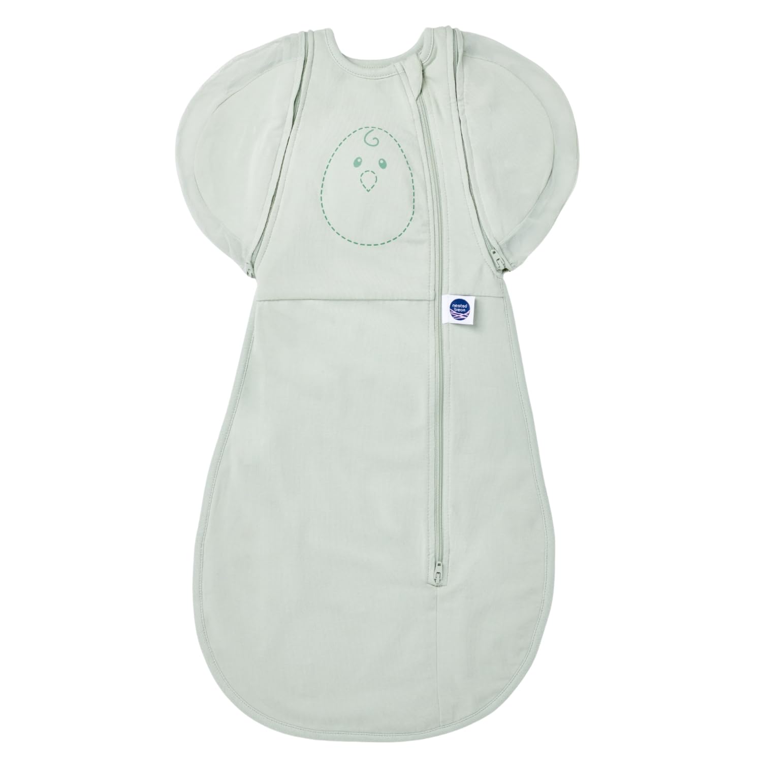 Nested Bean Air 6-in-1 swaddle arms positions for comfortable sleep flexibility