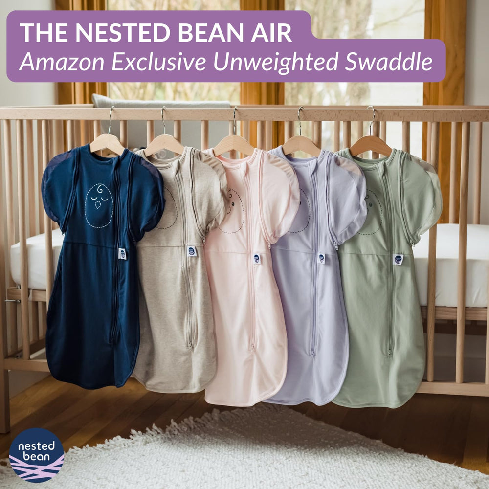 Nested Bean Air removable sleeves adapt as baby grows for easy dressing