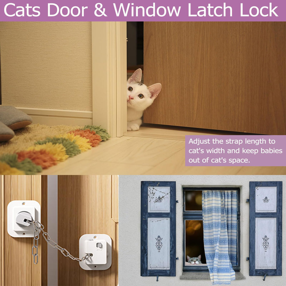NestGuard cat door latch with adhesive demonstrates no-drill setup for pets.