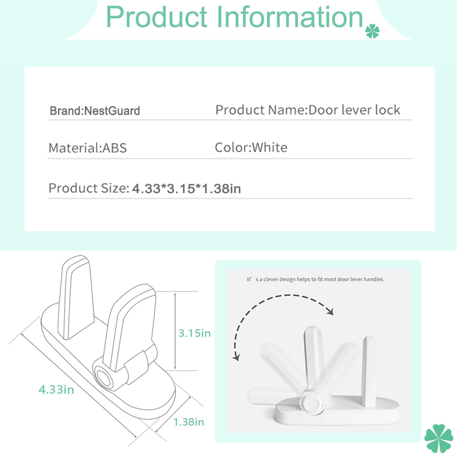 NestGuard adhesive won’t damage doors, removing with heat from a hair dryer