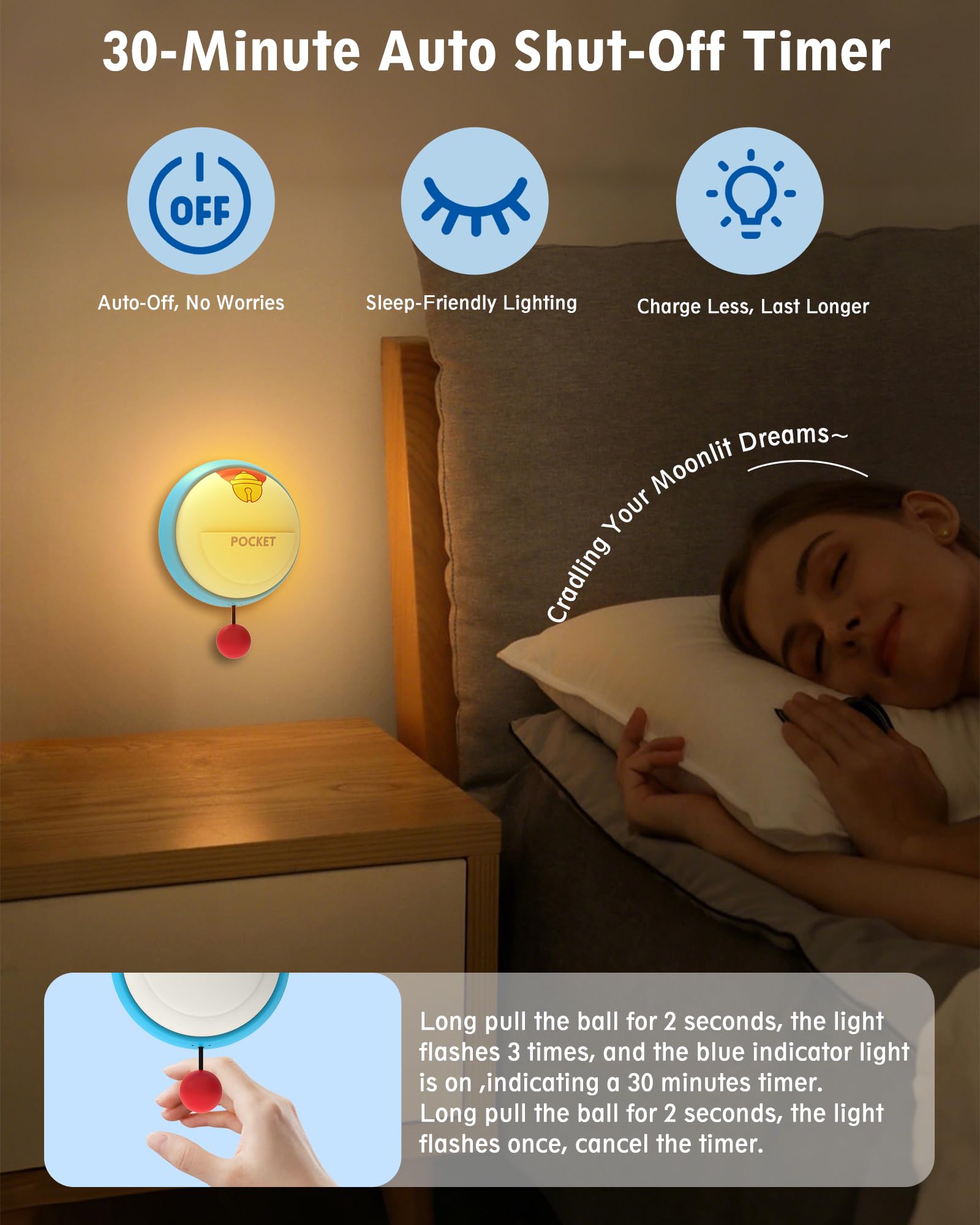 NesveCit bell-design silicone light adds cozy charm to nighttime decor